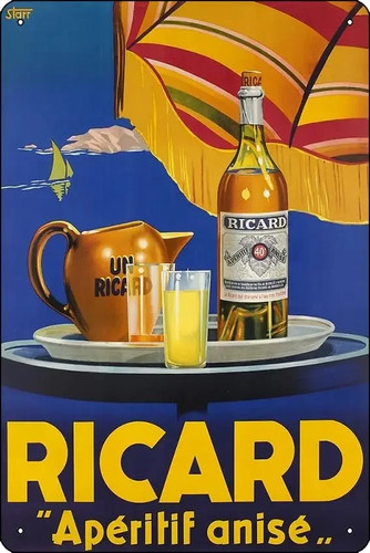 Ricard apéritif anisé poster - ricard,